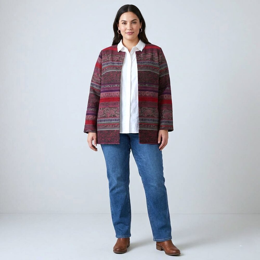 VIOLET B. Women's Open-Front Jacket. Size XL